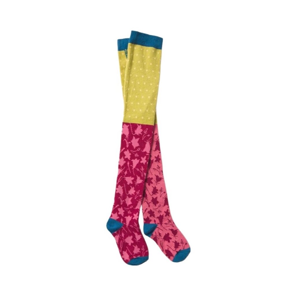 NWT 8-10 Matilda Jane Coral Bells Floral Mixed Print Tights